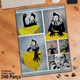 Asil Hobi Joker-Sirk-Gösteri-Eğlence-Yapboz-Ayak Destekli 240 Parça Puzzle