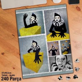 Asil Hobi Joker-Sirk-Gösteri-Eğlence-Yapboz-Ayak Destekli 240 Parça Puzzle