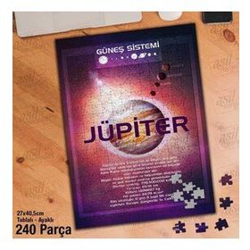 Asil Hobi Jüpiter Gezegeni-Güneş Sistemi-Evren Yapboz-Ayak Destekli Çerçeveli 240 Parça Puzzle