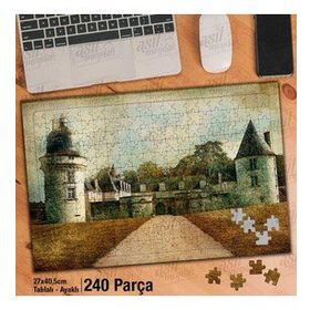 Asil Hobi Kale-Görkemli Şato-Mimari Yapboz-Ayak Destekli Çerçeveli 240 Parça Puzzle