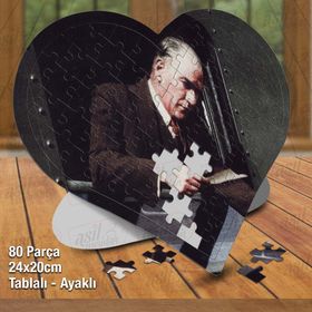 Asil Hobi Kalpli Mustafa Kemal Atatürk Trende Puzzle Fotoğraf Baskılı 80 Parça Puzzle