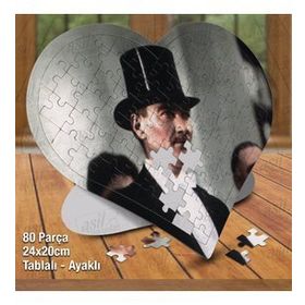 Asil Hobi Kalpli Şık Modern Gazi Mustafa Kemal Atatürk Puzzle Fotoğraf Baskılı 80 Parça Puzzle