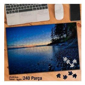 Asil Hobi Kanada Bölgesinde Sahil Kıyısında Gün Batımı-Yapboz-Ayak Destekli 240 Parça Puzzle