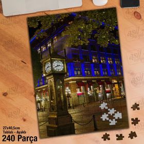 Asil Hobi Kanada-Saat Kulesi-Otel-Mimari Yapboz-Ayak Destekli Çerçeveli 240 Parça Puzzle