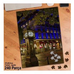 Asil Hobi Kanada-Saat Kulesi-Otel-Mimari Yapboz-Ayak Destekli Çerçeveli 240 Parça Puzzle