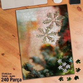 Asil Hobi Kar Kristalleri-Kış-Doğa Yapboz-Ayak Destekli Çerçeveli 240 Parça Puzzle