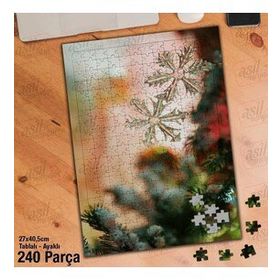Asil Hobi Kar Kristalleri-Kış-Doğa Yapboz-Ayak Destekli Çerçeveli 240 Parça Puzzle