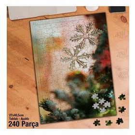 Asil Hobi Kar Kristalleri-Kış-Doğa Yapboz-Ayak Destekli Çerçeveli 240 Parça Puzzle