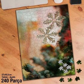 Asil Hobi Kar Kristalleri-Kış-Doğa Yapboz-Ayak Destekli Çerçeveli 240 Parça Puzzle
