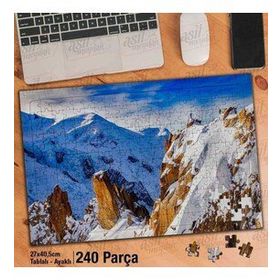 Asil Hobi Karlı Dağlar-Doğa-ManzaraYapboz-Ayak Destekli Çerçeveli 240 Parça Puzzle