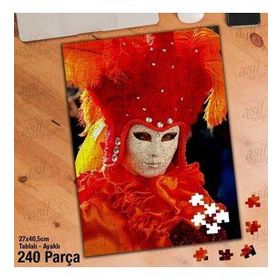 Asil Hobi Karnaval-Kostüm-Balo Yapboz-Ayak Destekli Çerçeveli 240 Parça Puzzle