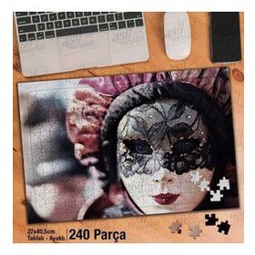 Asil Hobi Karnaval-Parti-Maskeli Kadın Yapboz-Ayak Destekli Çerçeveli 240 Parça Puzzle