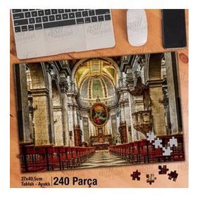 Asil Hobi Katedral Kilisesi-Hristiyanlık-Mimari Yapboz-Ayak Destekli Çerçeveli 240 Parça Puzzle