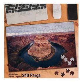 Asil Hobi Kayalık Dağ Ve Göl-Tabiat Harikası Manzara-Yapboz-Ayak Destekli 240 Parça Puzzle