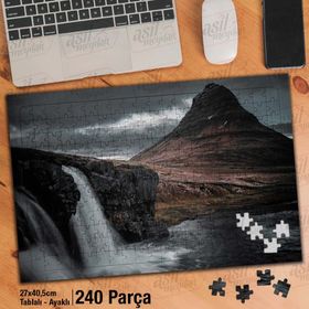 Asil Hobi Kayalık-Şelale-Deniz-Manzara Yapboz-Ayak Destekli Çerçeveli 240 Parça Puzzle