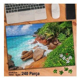 Asil Hobi Kayalıklar-Deniz-Ağaçlar-Doğa-Tabiat-Yapboz-Ayak Destekli 240 Parça Puzzle