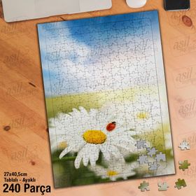 Asil Hobi Kayalıklar-Deniz-Gün Batımı-Manzara Yapboz-Ayak Destekli Çerçeveli 240 Parça Puzzle