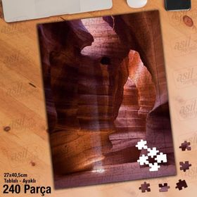 Asil Hobi Kayalıklar-Işık-Doğal Yapboz-Ayak Destekli Çerçeveli 240 Parça Puzzle