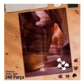 Asil Hobi Kayalıklar-Işık-Doğal Yapboz-Ayak Destekli Çerçeveli 240 Parça Puzzle