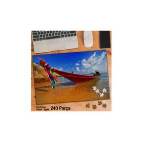 Asil Hobi Kayık-Sandal-Deniz Kıyısı-Tatil Yapboz-Ayak Destekli Çerçeveli 240 Parça Puzzle