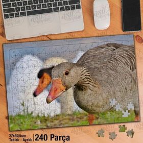 Asil Hobi Kaz-Kuşu-Doğa-Kümes Hayvanları Yapboz-Ayak Destekli Çerçeveli 240 Parça Puzzle