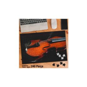 Asil Hobi Keman-Siyah Zemin-Sanat-Müzik Yapboz-Ayak Destekli Çerçeveli 240 Parça Puzzle