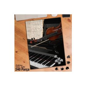 Asil Hobi Keman Ve Piyano-Müzik Yapboz-Ayak Destekli Çerçeveli 240 Parça Puzzle