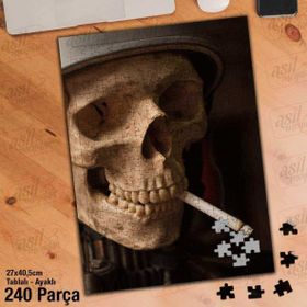 Asil Hobi Kemik Yığını-Kafatası-Asker Yapboz-Ayak Destekli Çerçeveli 240 Parça Puzzle
