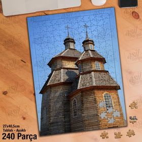 Asil Hobi Kilise-Din-Mimari Yapboz-Ayak Destekli Çerçeveli 240 Parça Puzzle
