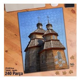 Asil Hobi Kilise-Din-Mimari Yapboz-Ayak Destekli Çerçeveli 240 Parça Puzzle