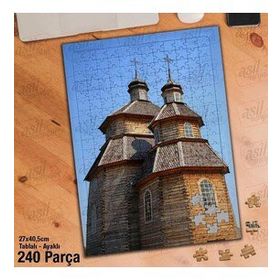 Asil Hobi Kilise-Din-Mimari Yapboz-Ayak Destekli Çerçeveli 240 Parça Puzzle