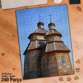 Asil Hobi Kilise-Din-Mimari Yapboz-Ayak Destekli Çerçeveli 240 Parça Puzzle