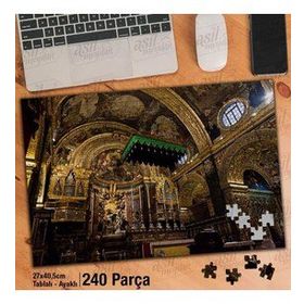 Asil Hobi Kilise-İbadethane-İnanç Yapboz-Ayak Destekli Çerçeveli 240 Parça Puzzle