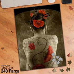 Asil Hobi Kimono-Çin-Kadın-Ayak Destekli 240 Parça Puzzle