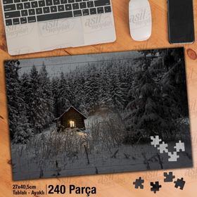 Asil Hobi Kış-Soğuk-Eldivenler-Kupa-Kahve Yapboz-Ayak Destekli Çerçeveli 240 Parça Puzzle