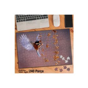 Asil Hobi Kızılgerdan-Kuş-Doğa-Manzara Yapboz-Ayak Destekli Çerçeveli 240 Parça Puzzle