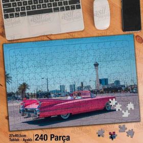 Asil Hobi Klasik Antika Araba-Otomobil-Tur Yapboz-Ayak Destekli Çerçeveli 240 Parça Puzzle