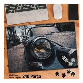 Asil Hobi Klasik Araba-Nostalji-Otomobil Yapboz-Ayak Destekli Çerçeveli 240 Parça Puzzle