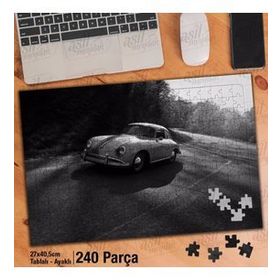 Asil Hobi Klasik Araba-Nostalji-Retro Yapboz-Ayak Destekli Çerçeveli 240 Parça Puzzle