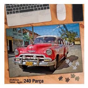 Asil Hobi Klasik Chevrolet-Nostalji-Araba-Yapboz-Ayak Destekli 240 Parça Puzzle