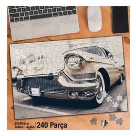 Asil Hobi Klasik Otomobil-Eski-Nostalji Yapboz-Ayak Destekli Çerçeveli 240 Parça Puzzle