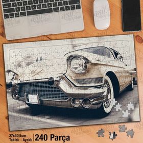 Asil Hobi Klasik Otomobil-Eski-Nostalji Yapboz-Ayak Destekli Çerçeveli 240 Parça Puzzle