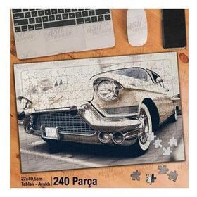 Asil Hobi Klasik Otomobil-Eski-Nostalji Yapboz-Ayak Destekli Çerçeveli 240 Parça Puzzle