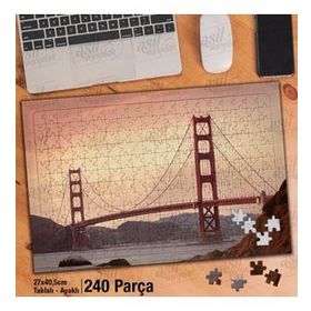 Asil Hobi Köprü-Deniz-Manzara-Doğa-Mimari Yapboz-Ayak Destekli Çerçeveli 240 Parça Puzzle