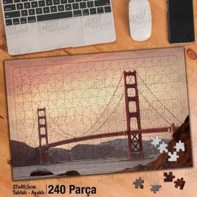 Asil Hobi Köprü-Deniz-Manzara-Doğa-Mimari Yapboz-Ayak Destekli Çerçeveli 240 Parça Puzzle