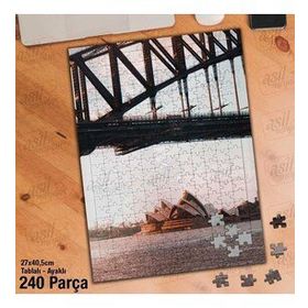 Asil Hobi Köprü-Deniz-Manzara Yapboz-Ayak Destekli Çerçeveli 240 Parça Puzzle