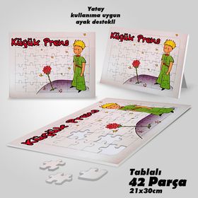 Asil Hobi Küçük Prens-Yapboz-Ayak Destekli Laminasyonlu Çerçeveli 42 Parça Puzzle