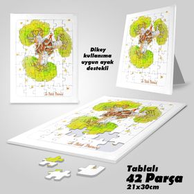 Asil Hobi Küçük Prens-Yapboz-Ayak Destekli Laminasyonlu Çerçeveli 42 Parça Puzzle