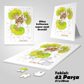 Asil Hobi Küçük Prens-Yapboz-Ayak Destekli Laminasyonlu Çerçeveli 42 Parça Puzzle