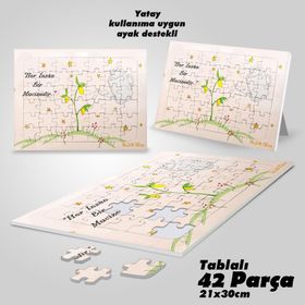 Asil Hobi Küçük Prens-Yapboz-Ayak Destekli Laminasyonlu Çerçeveli 42 Parça Puzzle